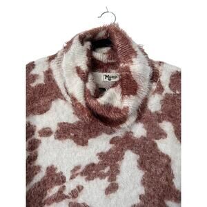 Show Me Your Mumu Large Frances Sweater Holy Cow Knit Soft Fuzzy Cowl Neck